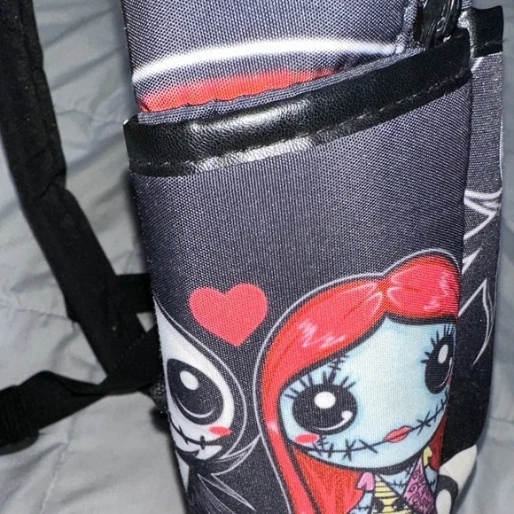 Loungefly Nightmare Before Christmas Black Backpack w/ Jack Skellington & Sally - Picture 6 of 7
